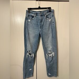 Distressed American Eagle Mom Jeans